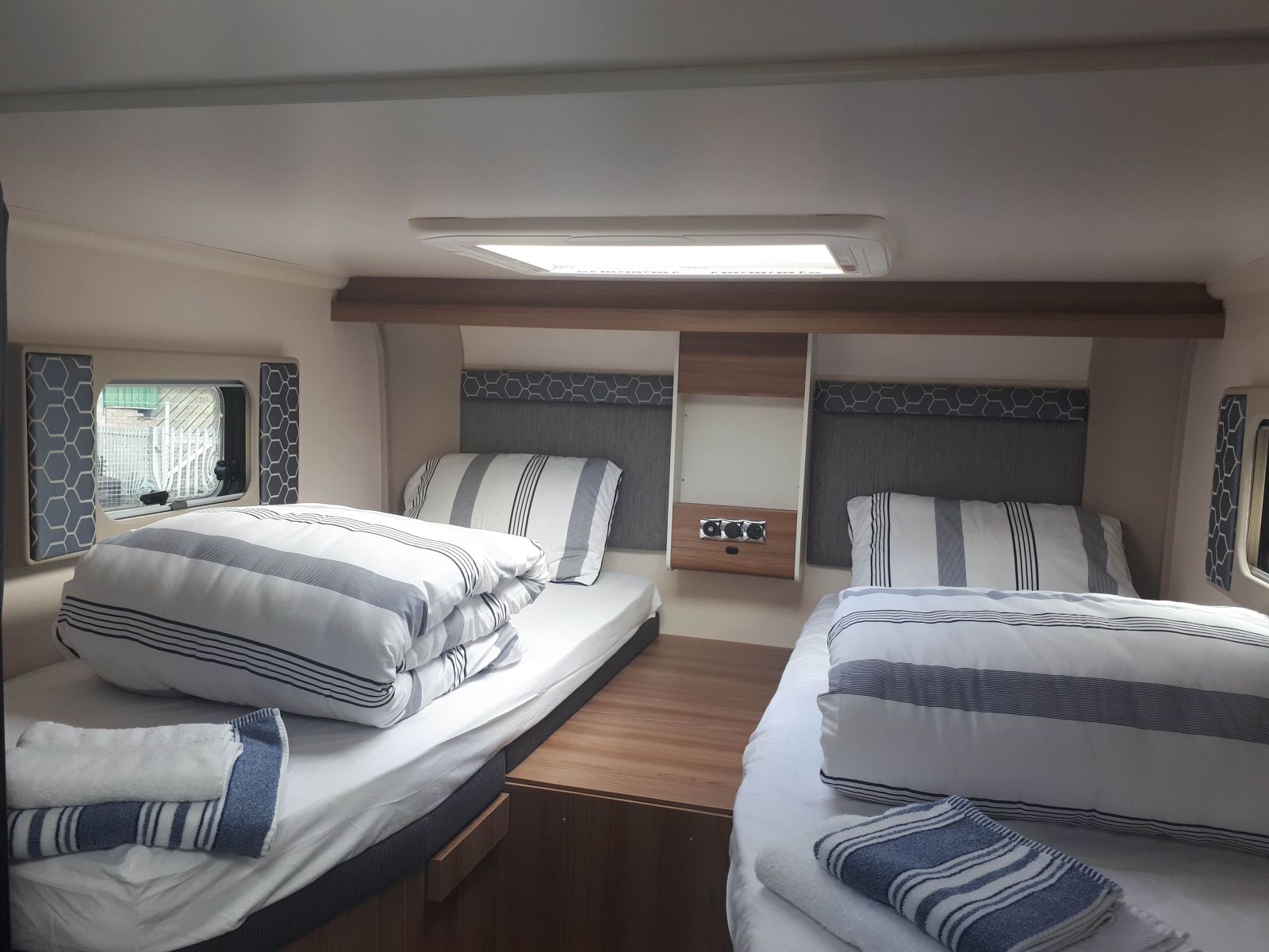 Motorhome with single beds