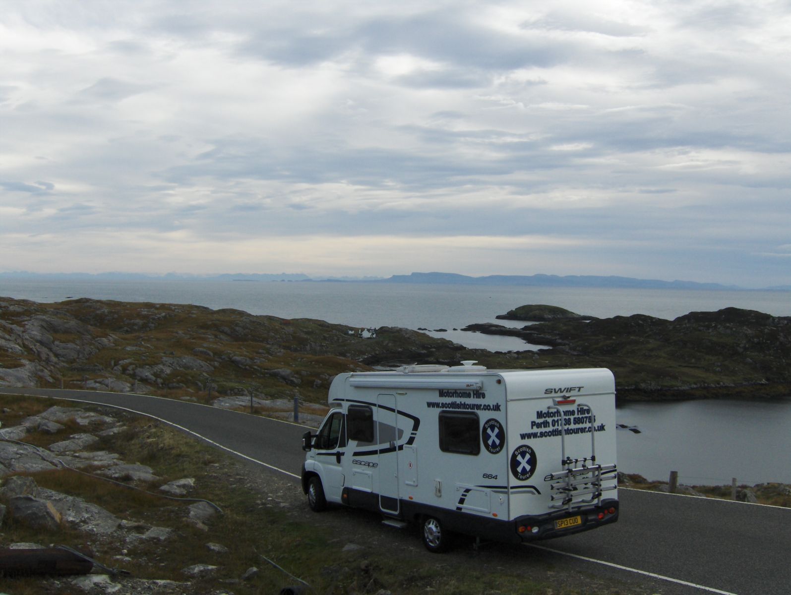 Enjoying the view from the motorhome