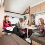 Family enjoting time with motorhome