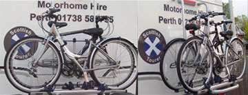 Bike hire at Scottish tourer motorhome hire