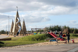 Kids play area at the kelpies Park in Falkirk