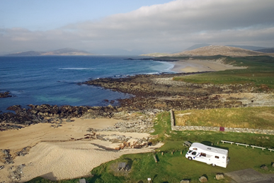 view with a scottish tourer motorhome hire