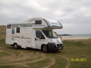 Exploring Scotland by Motorhome at the beach
