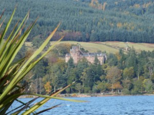 Scottish castle at the banks of the loch makes a perfect picture