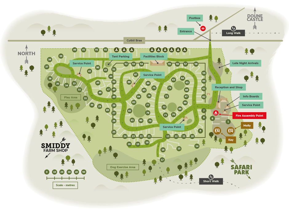 map of the campsite