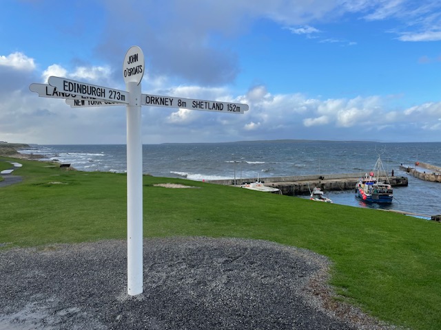 John O groats sign and harbour area
